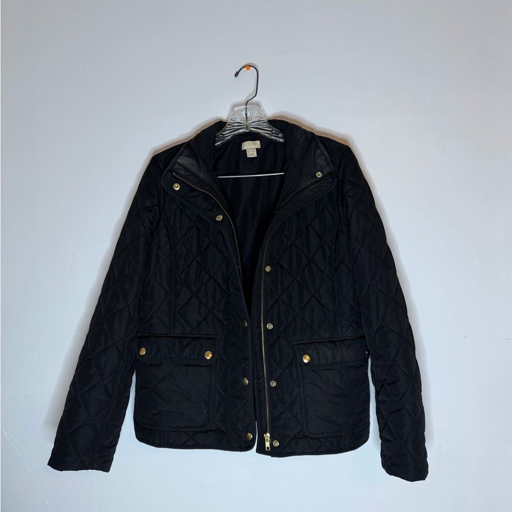 J. Crew Black Quilted Jacket